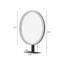 Miroir de meuble-lavabo à DEL avec cadre en cristal et commande tactile - éclairage 3 couleurs et angle réglable