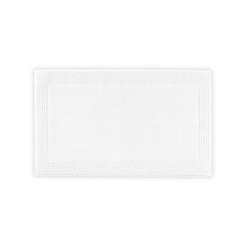 1 PCS 24X60" 100% Cotton Tufted 3000 GSM Reversible Bath Rug, Runner 2' x 5', White