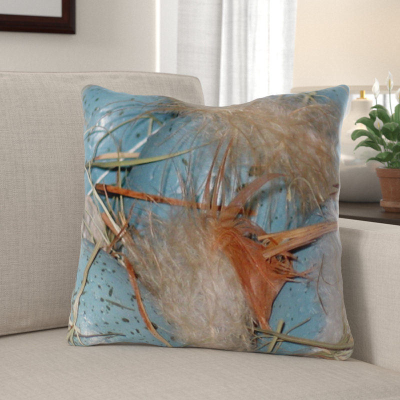 Katrina Easter Eggs Throw Pillow, Microsuede, Indoor