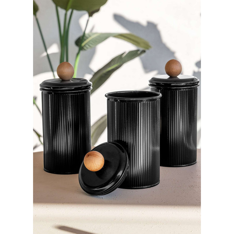 Ensemble de boîtes de rangement (3 pièces), Noir