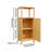 41" H 100% Bamboo Large Capacity Bathroom Cabinet, With 1 Doors And 3 Shelves Bamboo Storage Cabinet