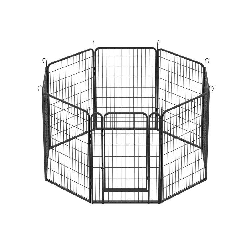 Parc en métal robuste pour animaux de compagnie, polyvalent pour une utilisation intérieure et extérieure