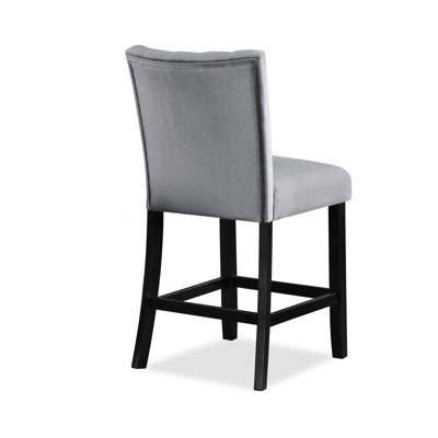 6-Piece Contemporary Counter Height Dining Set With Faux Marble Tabletop, Upholstered Seating, And Channel Tufting For A Stylish Dining Experience