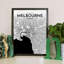 Melbourne City Map - No Frame Print-473999397