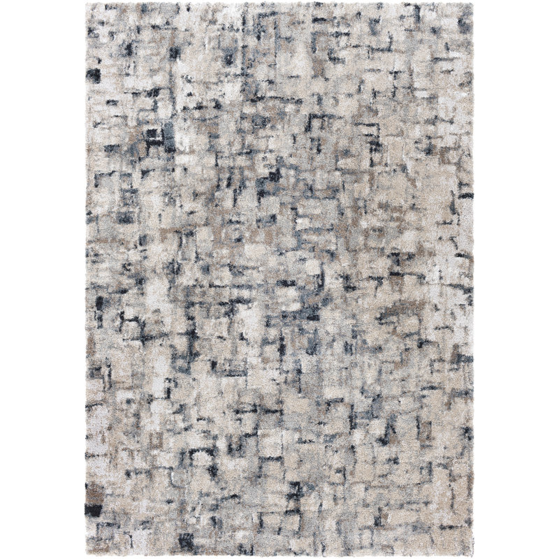 Distefano Abstract Navy Area Rug, Rectangle 7'10" x 10'