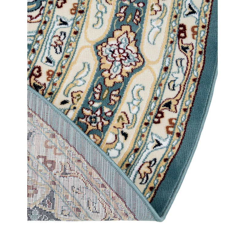 Tapis bleu Jackson Jackson, Ovale 5 pi 3 po x 8 pi, Blue