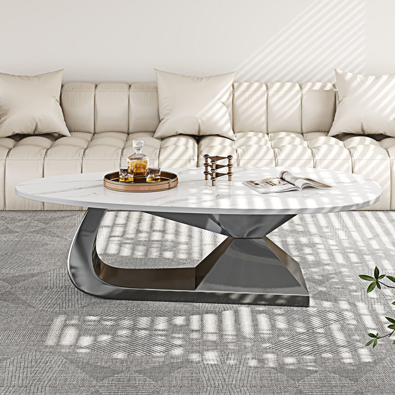 Table basse Sintered Stone, Gris