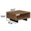 Table basse moderne carrée avec tablette de rangement ouverte