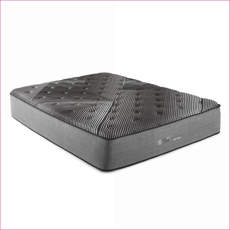 Mattresses | 14" Pure Ice Plush Quilted King Mattress with Cooling Ice Cover | Foam+Spring | Black, King