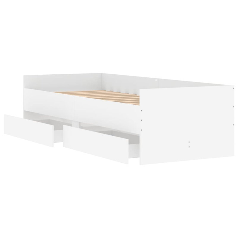 Nikash Bed, Single ( 90 x 200 cm), White