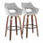 Sarah Fixed-Height Fabric Bar & Counter Stool with Bent Wood Legs & Round Footrest-105493368-100169897