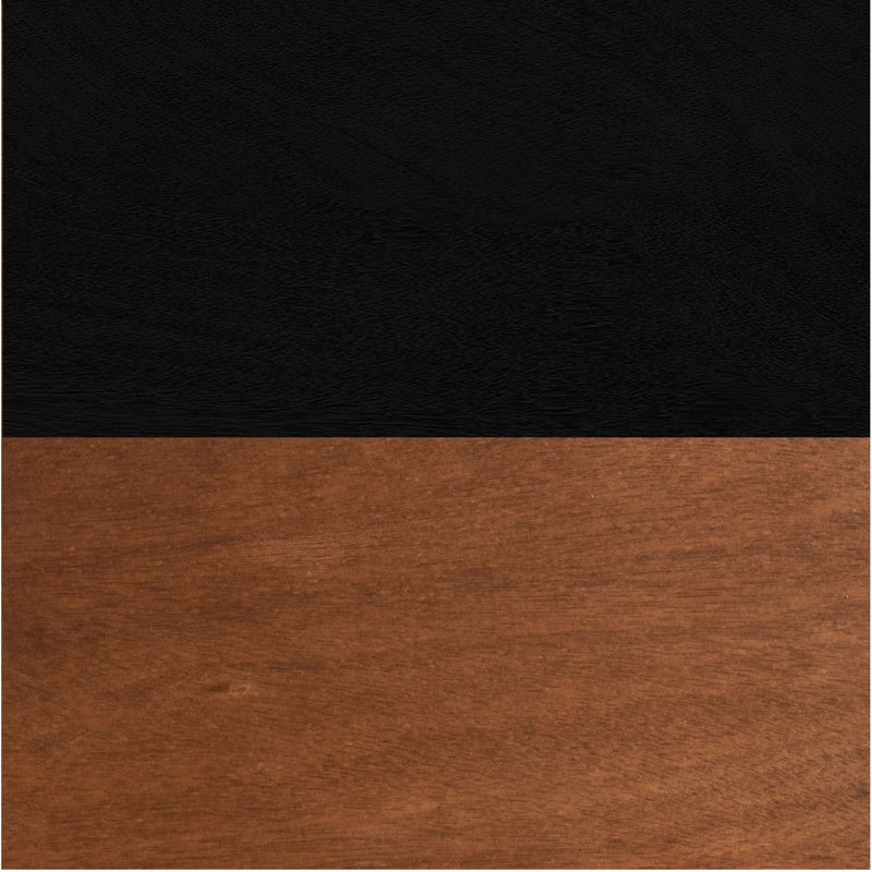 Table d'appoint 24 po, entièrement assemblée, noire avec finition bourbon