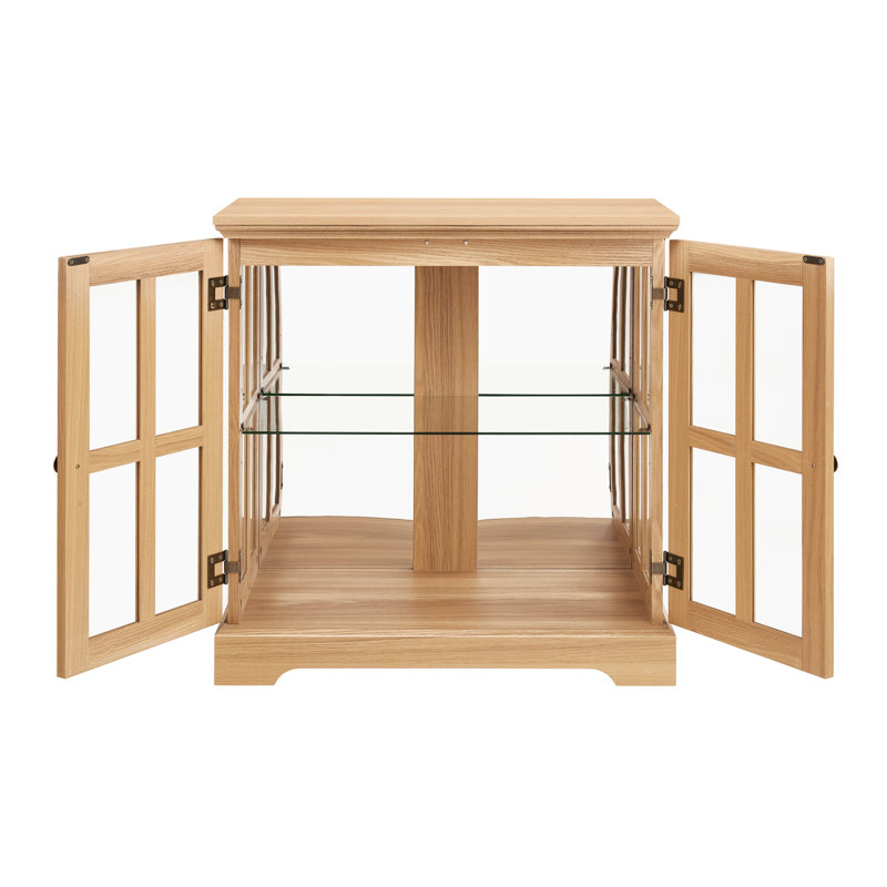 Magnifique vitrine exquise avec une touche antique et une tablette réglable