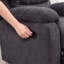 Ensemble de canapés inclinables manuels 3 pièces, canapé + causeuse + fauteuil inclinable, gris foncé