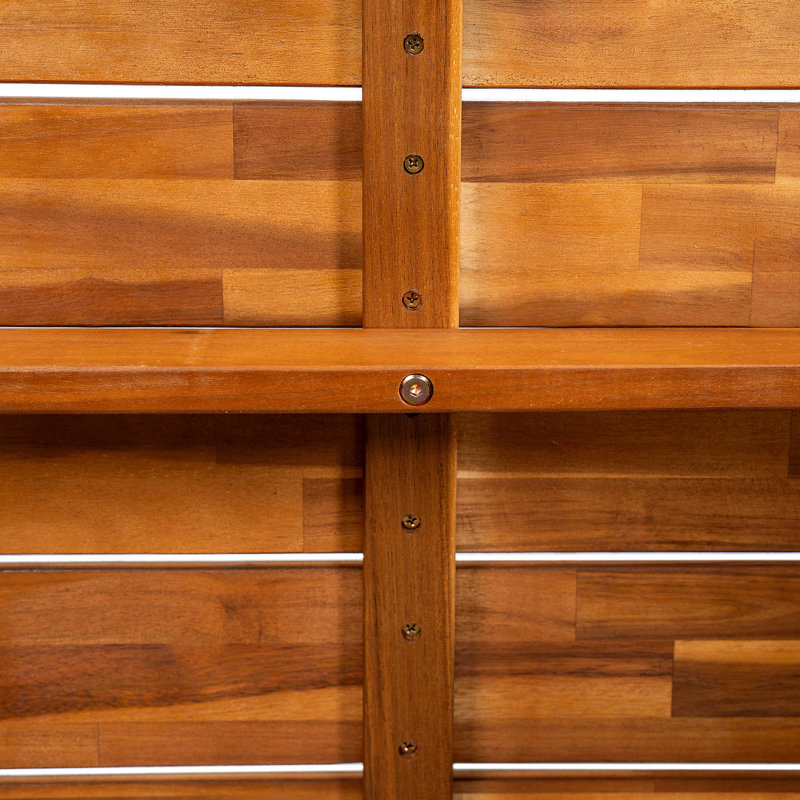 Ensemble de salle à manger d'extérieur 3 pièces en bois d'acacia avec pieds en rotin tressé à la main
