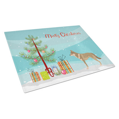 Caroline's Treasures Tempered Glass Christmas Cutting Board