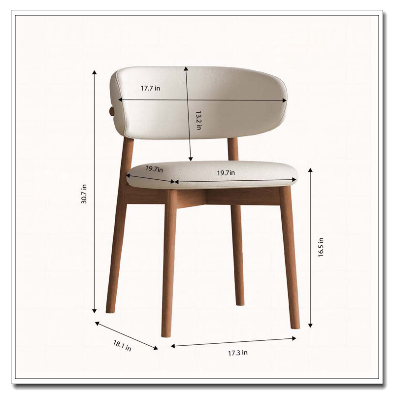 PU Leather Chairs, Walnut