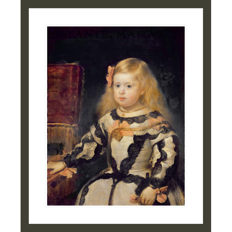 Portrait de l'infante Maria Marguerita (1651-73) par Diego Velázquez, impression giclée encadrée, 28.64" H x 23.5" W