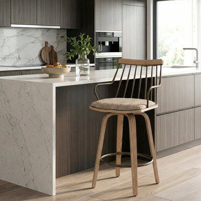 Arainn Swivel Upholstered Counter Stool