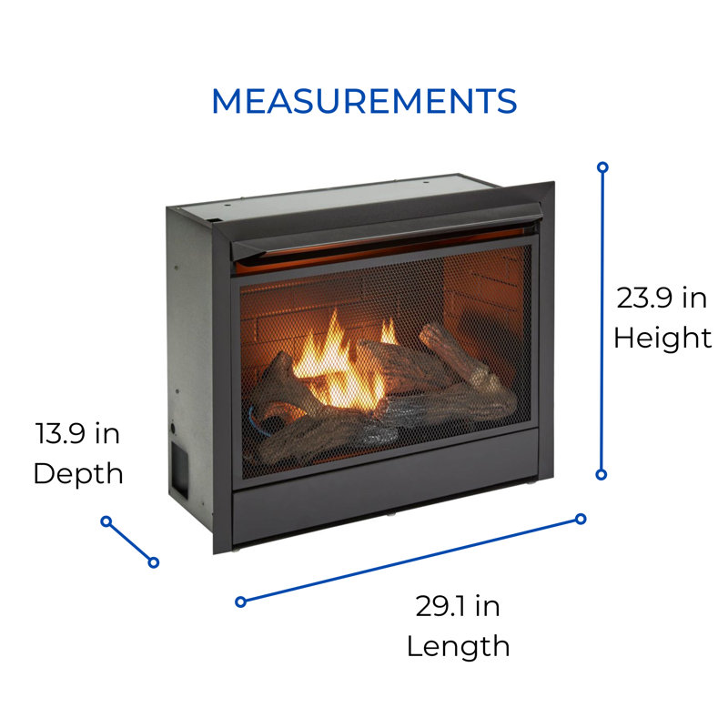 Corby 29.1'' W Ventless Fireplace Insert