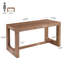 Îlot de cuisine en bois massif 63 po, table à hauteur de comptoir, brun rustique