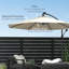 Parasol de patio en porte-à-faux décalé avec lumières solaires, base-1003297639