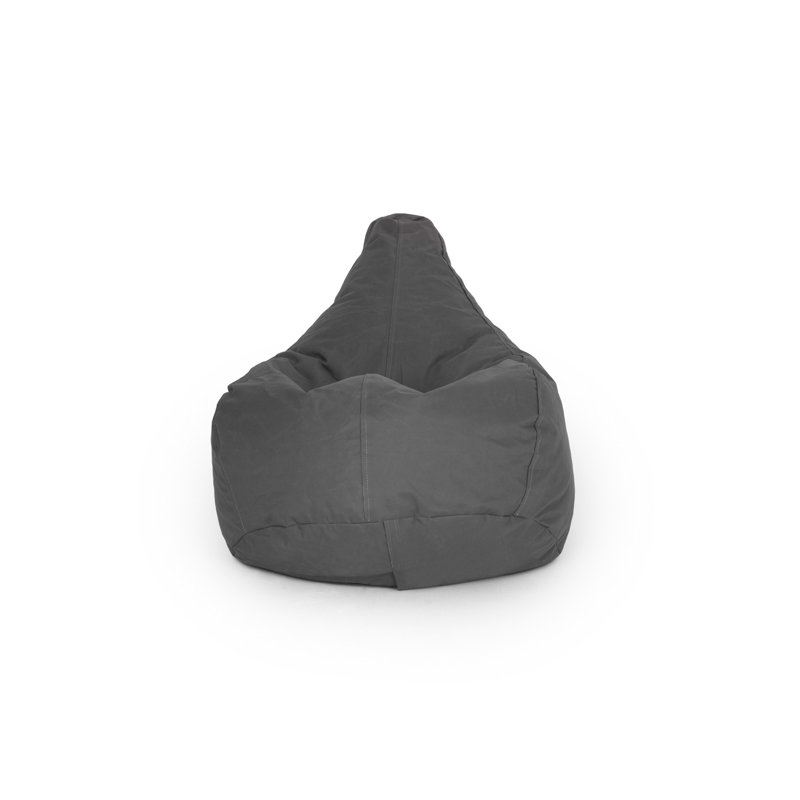 Fauteuil à billes gris confortable de 31,5 po x 29,5 po x 11,8 po | 100% polyester avec tissu imperméable, housse zippée amovible | Rempli de perles de polystyrène recyclées pour une détente ultime, parfait pour la maison et le bureau