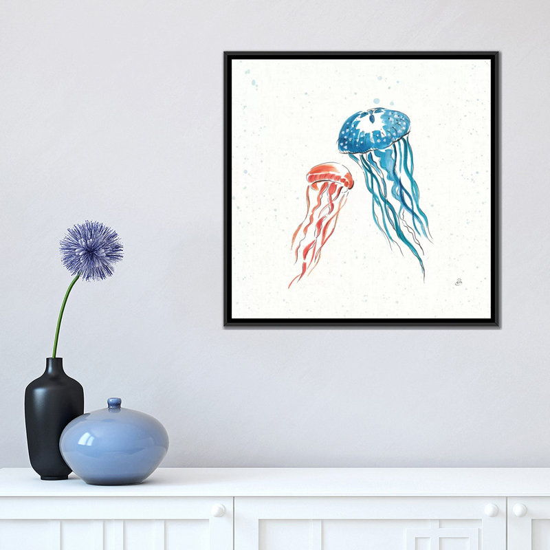 «Maritime VI» par Daphne Brissonnet, reproduction sur toile tendue sur châssis, H 18 po x l 18 po x P 1,5 po, Pas de tapis
