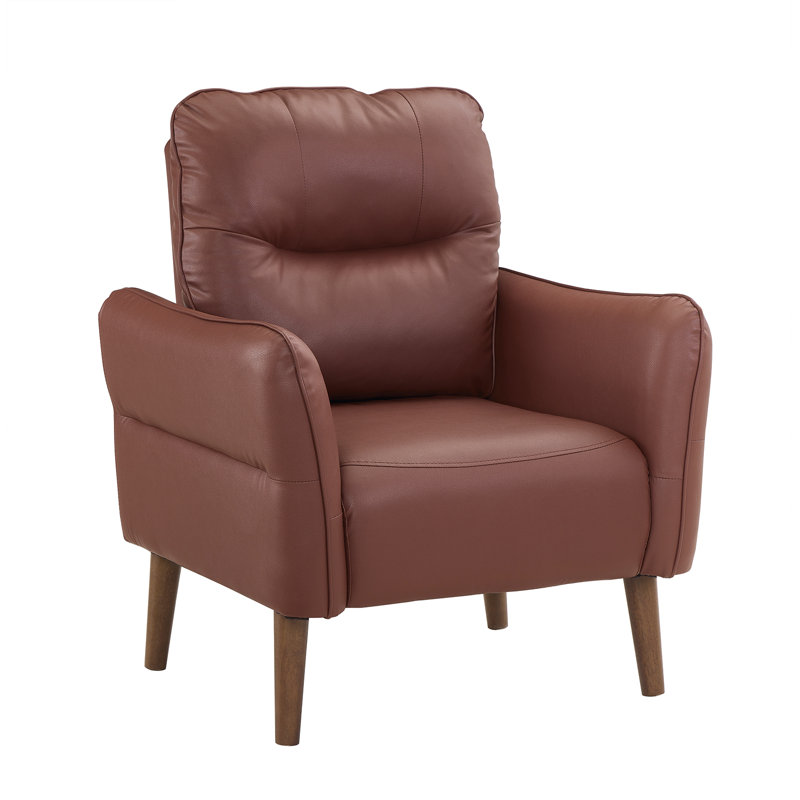 Fauteuil Iysha 29,5 po , Similicuir brun