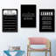 3 pièces d'art mural sur toile de motivation Explorez Dream Dream Work From Home Entrepre Quotes