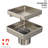 4” SQUARE TILE-INSERT SHOWER DRAIN with Hair Strainer & Lifting Hook – Modern Stainless Steel Drain for Bathroom Showers