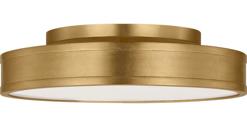 Dupont Round Semi Flush, Gild, 4" H x 16" W x 16" D