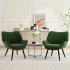 Fauteuil d'appoint, canapé simple à accoudoirs rembourrés, Tissu vert