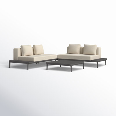 Filmore 4 - Person Modular Patio Conversation Sets with Cushions