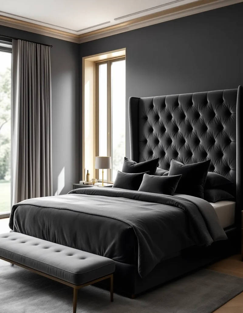 Avalon Velvet Platform Bed