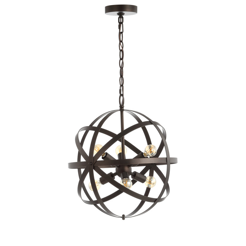 Luminaire suspendu géométrique 6 lumières Brandl