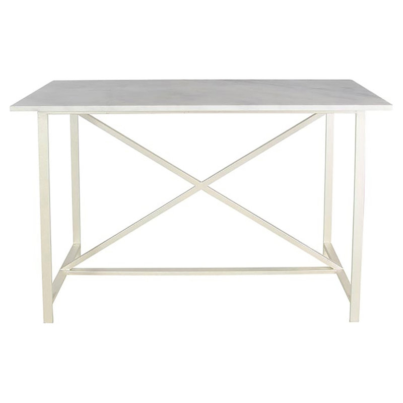 Metropolitan 60" Console Table, Carrera Marble