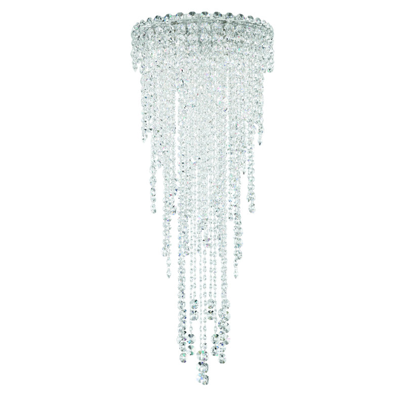 Chantant Crystal Flush Mount, Heritage Handcut, 35.5" H x 14" W x 14" D