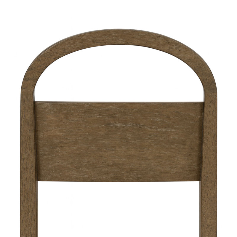 Chaise en bois à dossier arqué (ensemble de 2)