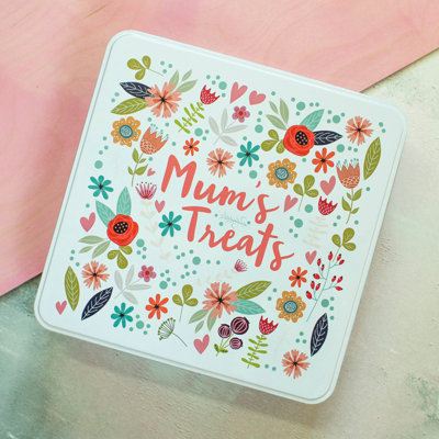 Personalised Mum's Treats Keepsake Box Tin