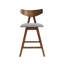 Tabouret de comptoir 2 gris foncé recouvert de 2 tabourets élégants en bois d'hévéa
