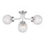 Plafonnier semi-encastré 4 lumières en chrome-129437289
