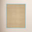 Auckland Bamboo Natural/Turquoise Area Rug-1992292945