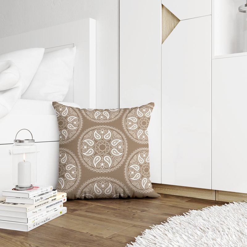 Housse et insert de coussin décoratif en polyester, Beige, L 17 po x H 17 po