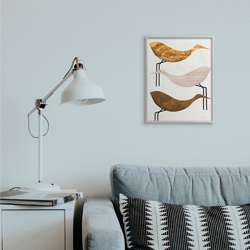 «Abstract Abstract Tree Storks Minimal Rustic Birds» par Daphne Polselli, reproduction d'art graphique