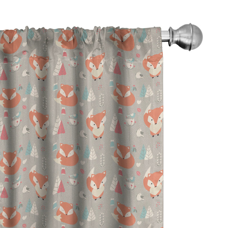 Fox Semi-Sheer Rod Pocket Curtain Panels, 28" x 84"