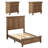 3-Piece Classic Solid Wood Bedroom Set,Includes 65" H Queen Size Bed And Two Nightstands,Light Brown-957545161-957545160