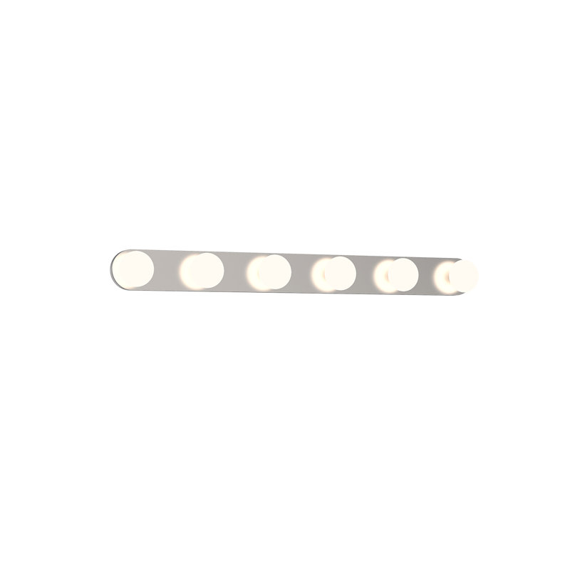 Rezz 6 - Light LED Bath Bar, Brushed Nickel