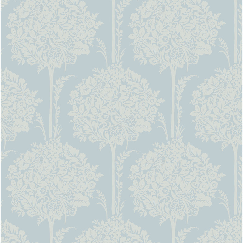 Erelina 33' L x 20.5" W Wallpaper Roll, Light Blue