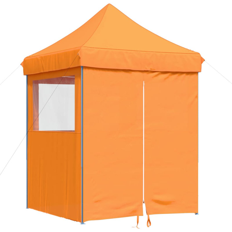Vidaxl Foldable Party Tent Pop-Up With 4 Sidewalls, 306cm H x 200cm W x 200cm D, Blue, Orange